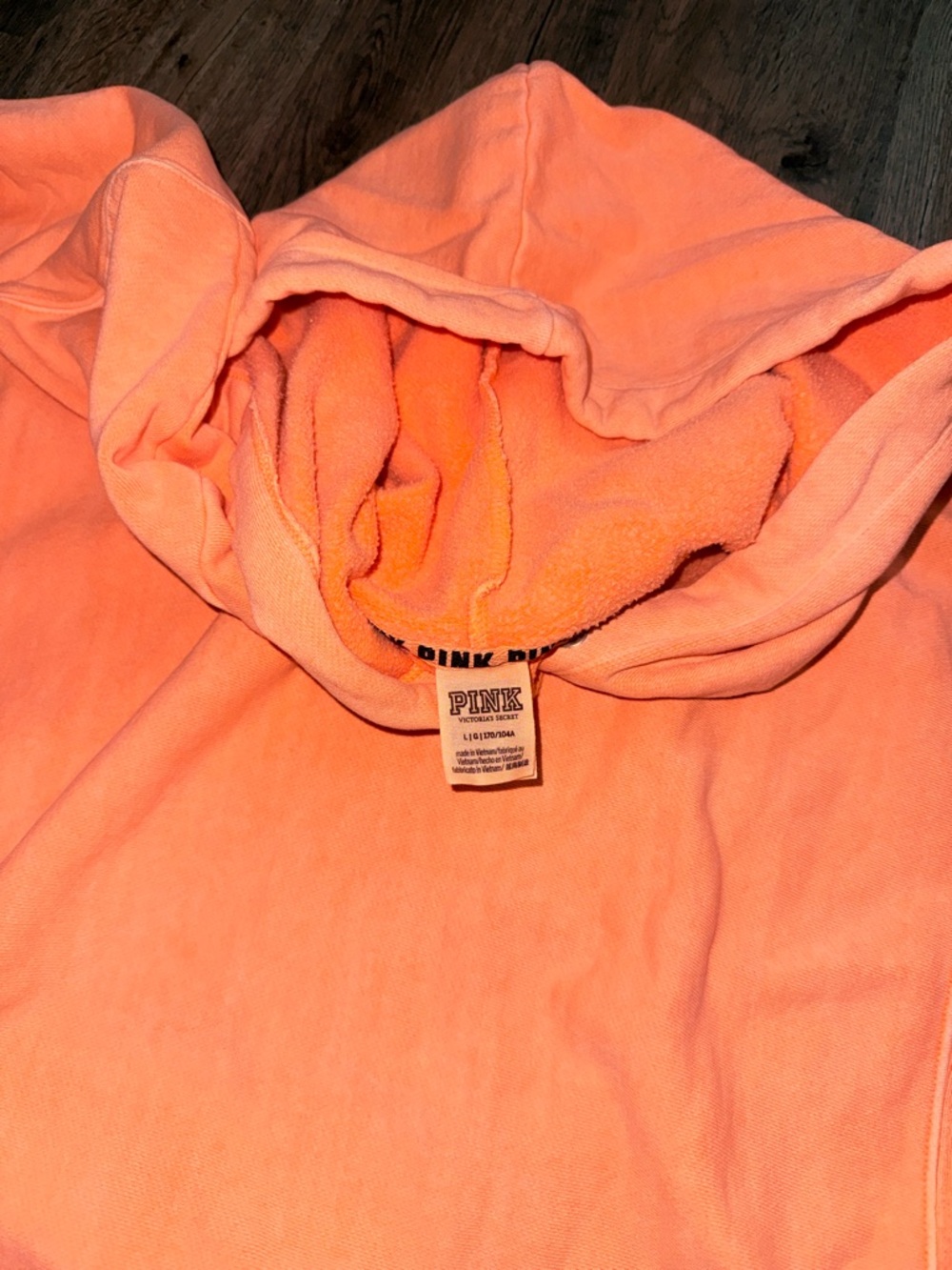 Victoria’s Secret PINK • Florescent Coral Hoodie - Picture 8 of 9